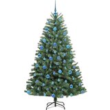 vidaXL Umetno Zložljivo Božično Drevo Zelena 180 cm PVC in kovina | Shoptok.si