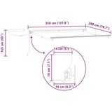  Električni zložljiv senčnik Rjava 3,5 x 2 m, (5000205301) | Shoptok.si