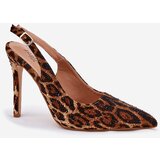 Boto Embellished Stiletto Sandals Leopard Brown Kemonia | Shoptok.si