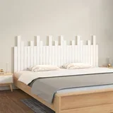 uzglavlje bijelo 185x3x80 cm od masivne borovine