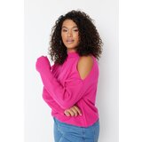 Trendyol Curve Pink Cut Out Detailed Knitwear Sweater Cene