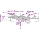  Krevetna konstrukcija Sonoma 137 x 190 cm Konstruirano drvo | shoptok.hr