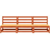  Vrtne sofe bez naslona za ruke 3 kom smeđe 70x70x67cm borovina | shoptok.hr