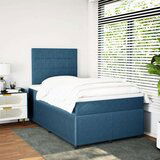 vidaXL Box spring postelja z vzmetnico temno moder 120x190 cm žamet | Shoptok.si