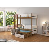 ADRK Troposteljna otroka postelja ETAPO 103 cm - HRAST-BELA Cene