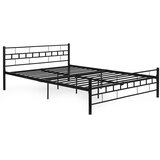 ModernHome metalni krevet 140 x 200 cm s letvičastom podnicom, crni | shoptok.hr