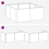  Zid za zadržavanje 4 kom. 100 x 100 x 30 cm Čelik Antracit | shoptok.hr