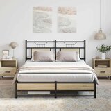  Posteljni okvir brez vzmetnice hrast 137x190 cm inženirski les, (21829235) | Shoptok.si