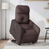 vidaXL Naslonjač na podizanje tamnosmeđi od tkanine | shoptok.hr