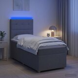  LED okvir za krevet s madracem Svjetlosiva 90 x 190 cm Tkanina | shoptok.hr