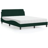  Krevet s madracem Dover tamnozeleni 140x200 cm baršunasti | shoptok.hr