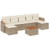 Maison Chic Seti vrtnega pohištva - Vrtna garnitura - Vrtni pohištvo set 8-delna z blazinami bež poli ratan, (21799210) | Shoptok.si