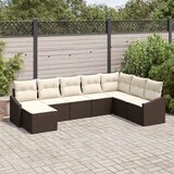  8-delni vrtni jedilni set z blazinami Rjava Poly ratan, (22093954) | Shoptok.si