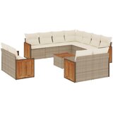  12-dijelni set vrtnih sofa od poliratana s jastucima bež | shoptok.hr