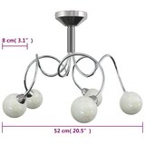  Stropna lampa s okruglim staklenim sjenilima 5 G9 LED svjetala | Eponuda.ba