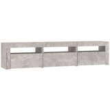 TV ormarić s LED svjetlima siva boja betona 180x35x40 cm | shoptok.hr