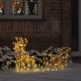 vidaXL Jelenova sani Toplo bela 30 x 12 x 55 cm PET | Shoptok.si