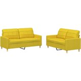  2-dijelni set sofa s jastucima svjetložuti od tkanine | shoptok.hr
