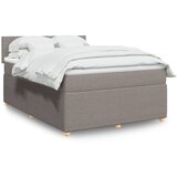 vidaXL Box spring postelja z vzmetnico taupe 140x190 cm blago | Shoptok.si