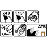  Karbidna lista pile za drvo 255x30 48z TDD-255x30x48Z | shoptok.hr
