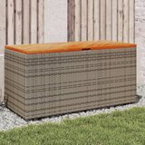 vidaXL Vrtna škatla za shranjevanje siva 110x50x54 cm PE ratan akacija Cene