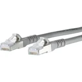 1308457033-E RJ45 omrežni kabel\, Patch kabel CAT 6a S/FTP 7.00 m siva z zaščitnim zapornim zatičem 1 kos, (20421522)