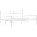  Metalni okvir kreveta uzglavlje i podnožje bijeli 183x213 cm | Eponuda.ba