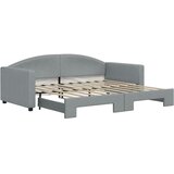  Dnevni krevet na razvlačenje svjetlosivi 90 x 190 cm od tkanine | shoptok.hr