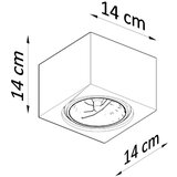 Nice Lamps bela stropna svetilka 14x14 cm duozone – | Shoptok.si
