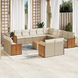  14-dijelni set vrtnih sofa s jastucima poliratan Bež | shoptok.hr