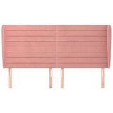  Vzglavje z ušesi roza 183x23x118/128 cm žamet, (20932519) | Shoptok.si