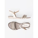 Shelvt White sandals with a shimmering strap | Shoptok.si