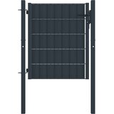 vidaXL vrata za ograjo pvc in jeklo 100x101 cm antracitna | Shoptok.si
