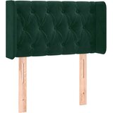  Uzglavlje s ušima tamnozeleno 83x16x78/88 cm baršunasto | shoptok.hr