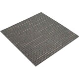  Tepih pločica Prugasta tamnosmeđa 50 x 50 cm 36 pcs | shoptok.hr