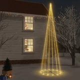 vidaXL Božično drevesce stožec 1134 toplo belih LED diod 230x800 cm
