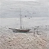 Slika na platnu (30 x 30 cm, modra jadrnica)