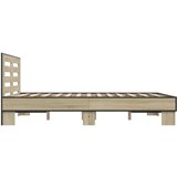  Okvir kreveta boja hrasta 120x200 cm konstruirano drvo i metal | shoptok.hr