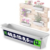 KADAX Cvetlični lončki za europaleto, škatla 40 cm, lonček 12 kosov, (5000350850) | Shoptok.si