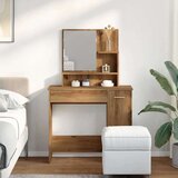 vidaXL Toaletni stol s ogledalom Artisan hrast 86,5x35x136 cm | shoptok.hr