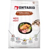 Ontario Cat Sterilised +7 - piščanec in losos 2 kg | Shoptok.si