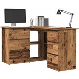 vidaXL Kutni radni stol staro drvo 145x100x76 cm konstruirano drvo Cijene