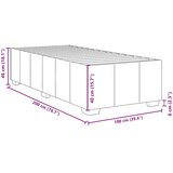  Okvir kreveta bez madraca svjetlosivi 100x200 cm od tkanine | shoptok.hr