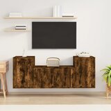vidaXL Komplet TV omaric 3-delni dimljen hrast konstruiran les | Shoptok.si