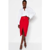 Trendyol Skirt - Red - Midi Cene