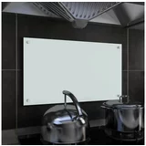  Kuhinjska zaščitna obloga bela 70x40 cm kaljeno steklo