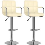 Furnova Barski stolčki 2 kosa krem umetno usnje, (21949150) | Shoptok.si