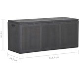 vidaXL Vrtna škatla 270 L črna PP | Shoptok.si