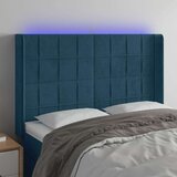  LED uzglavlje tamnoplavo 147x16x118/128 cm baršunasto | shoptok.hr