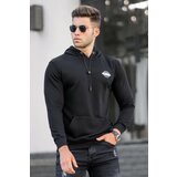 Madmext Men's Black Printed Sweatshirt 5297 Cene